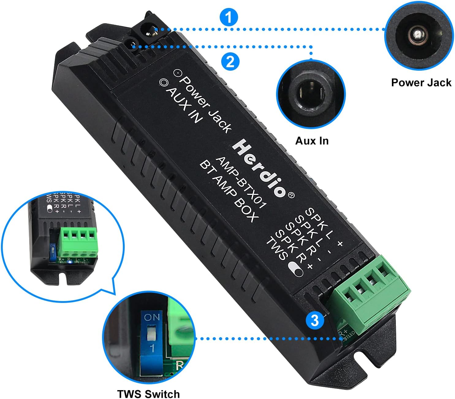 Herdio Altoparlanti Soffitto Bluetooth Marini 6,5 pollici - immagine 5