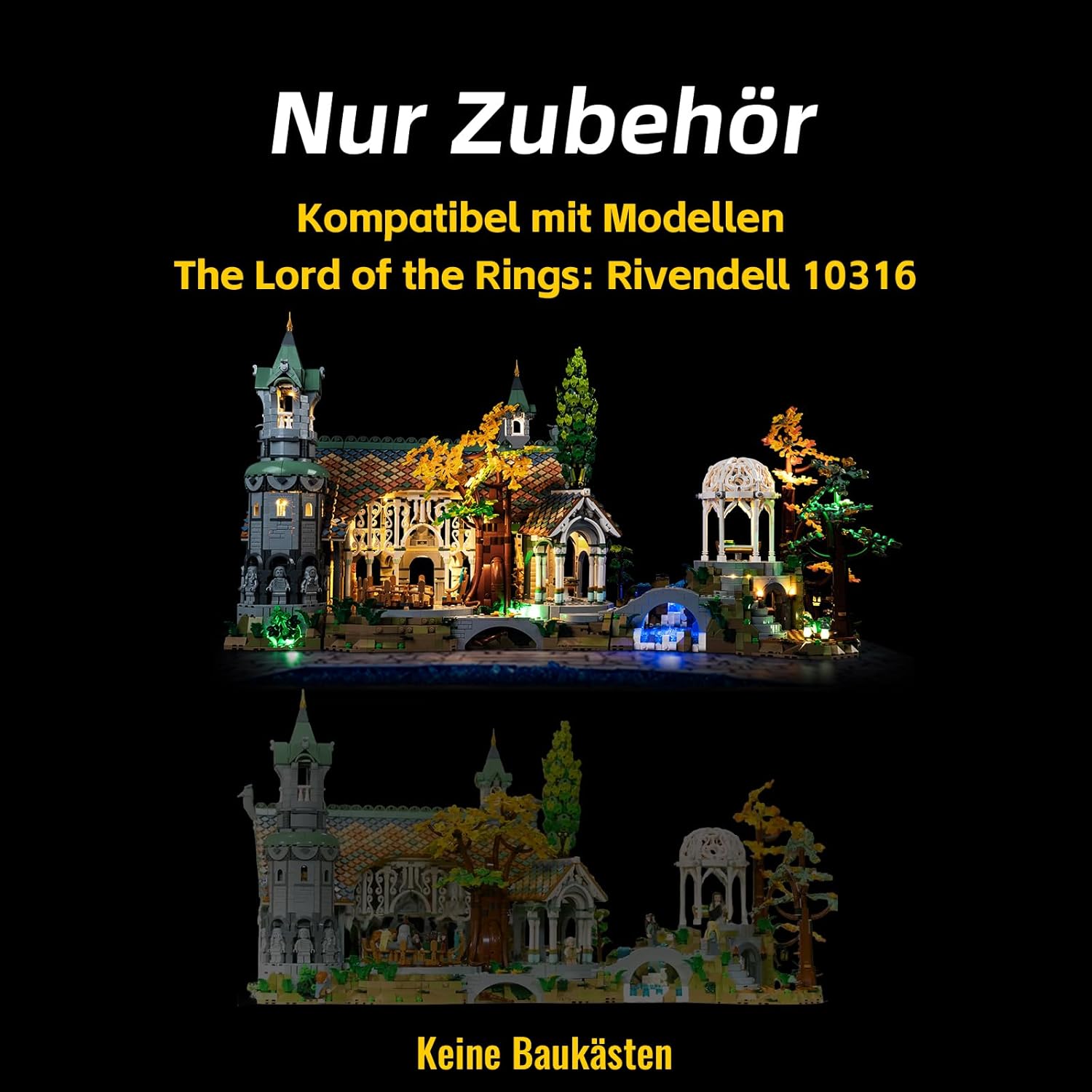 Kit Luci LED con Telecomando per Lego 10316 Rivendell - immagine 2