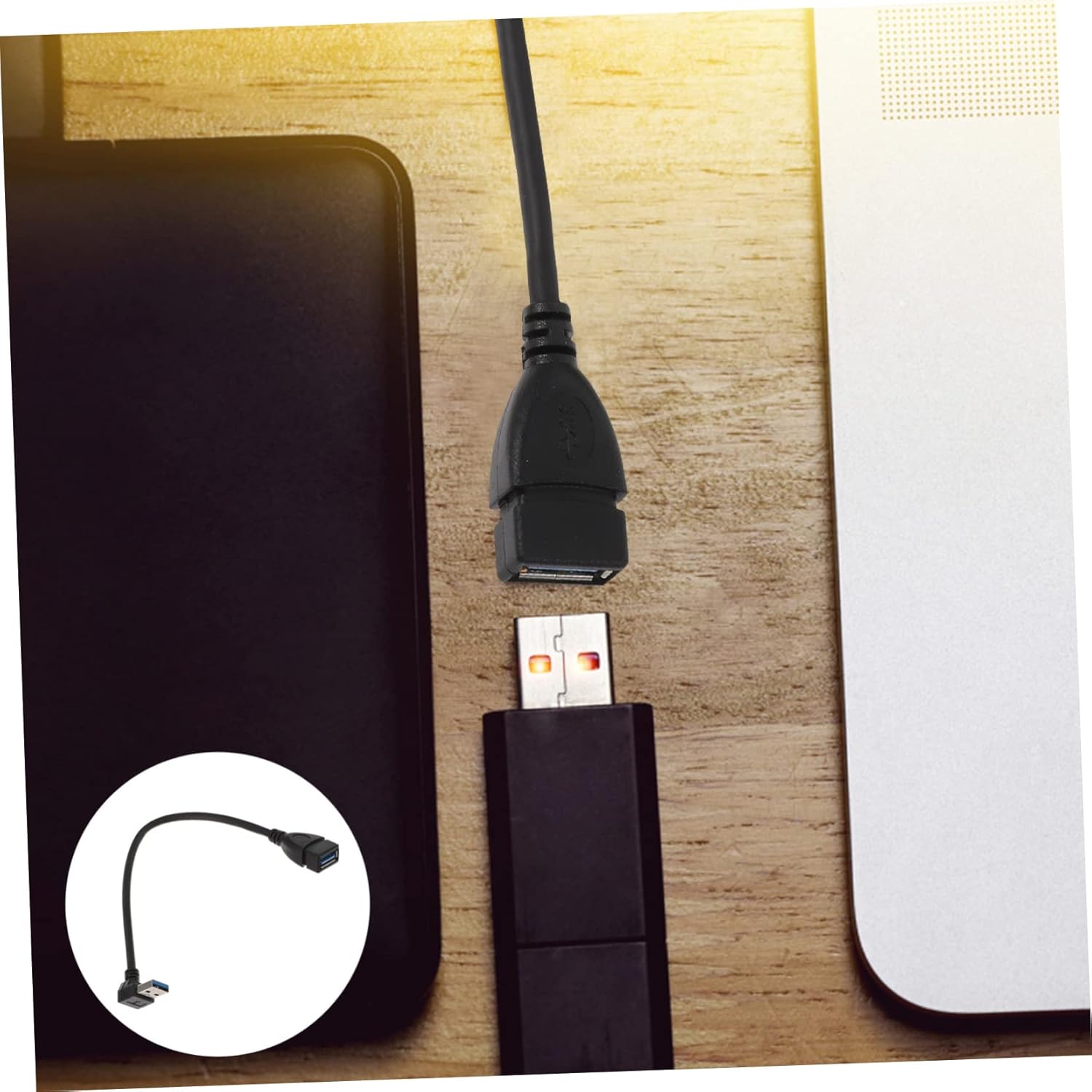 Gadpiparty Cavo Prolunga USB Angolo Retto (2 pz) - immagine 3