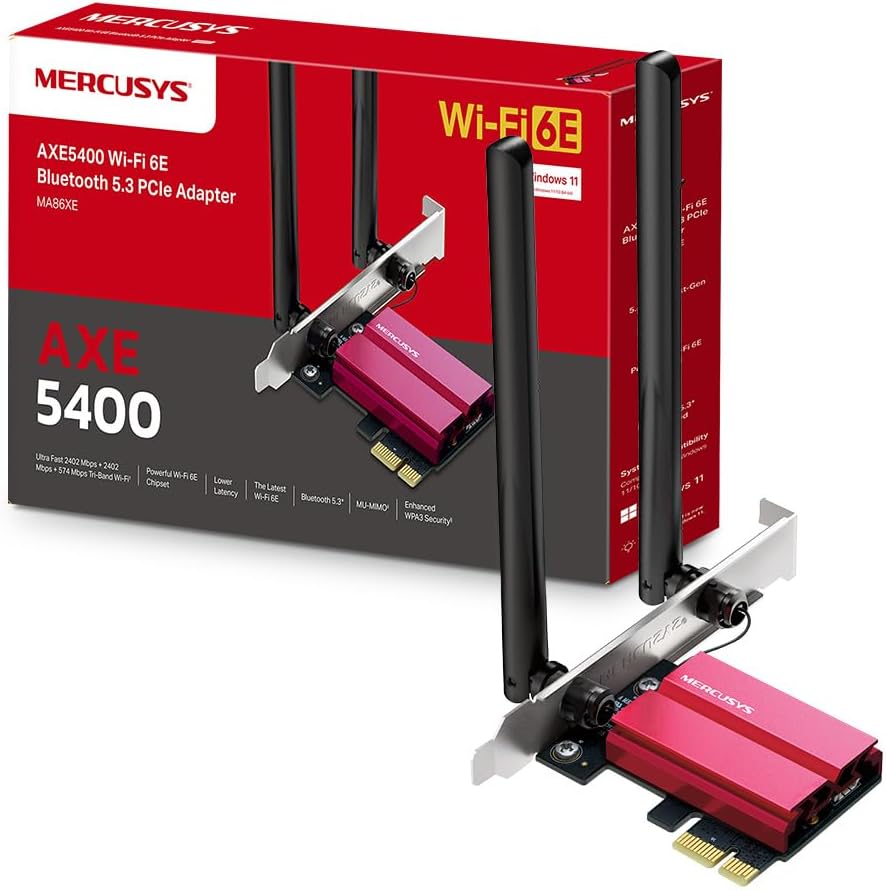 Mercusys TP-Link MA86XE V2 PCIe Adapter AXE5400Mbps - immagine 1