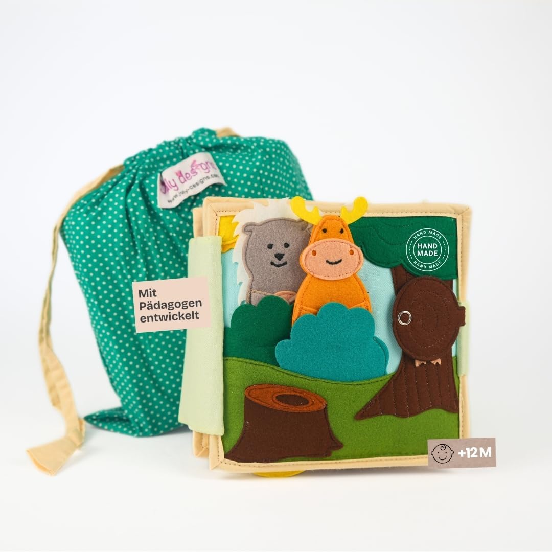 Jolly Designs Tierfreunde - 6 Seiten Mini Quiet Book - immagine 1