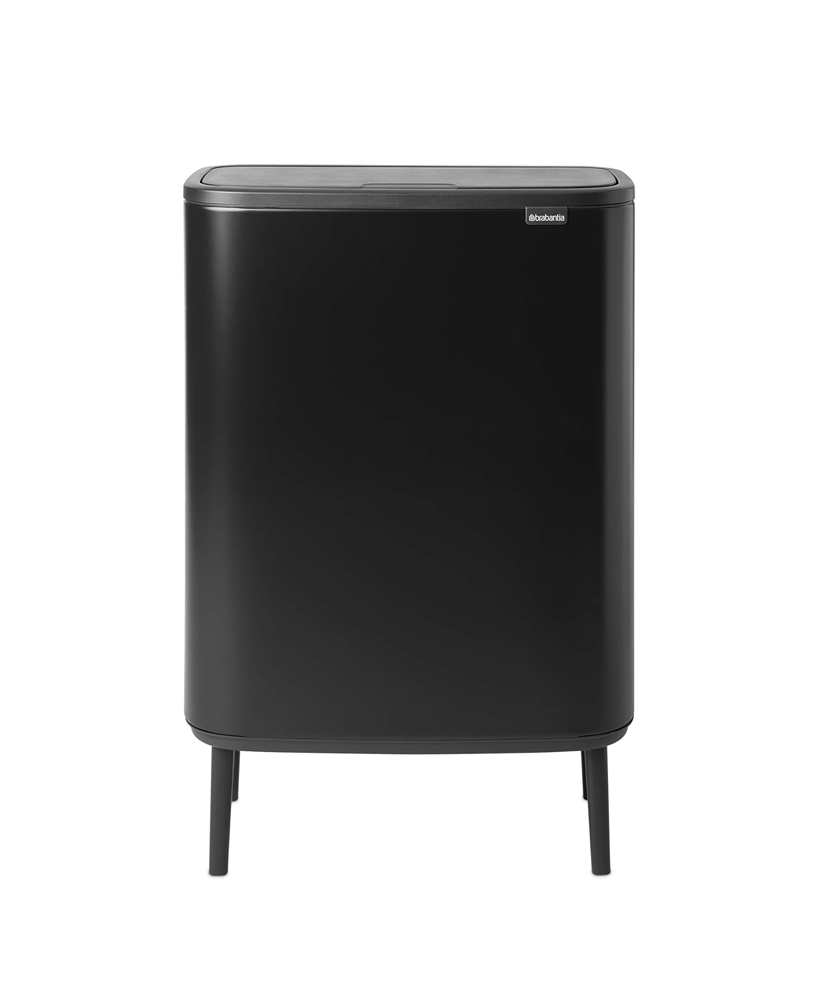 Brabantia Bo Touch Bin Hi Pattumiera, Metallo, Nero Opaco, 60 Litri