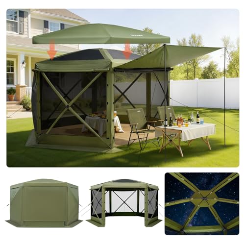 VEVOR Tendone Pieghevole Gazebo 3x3m, Verde