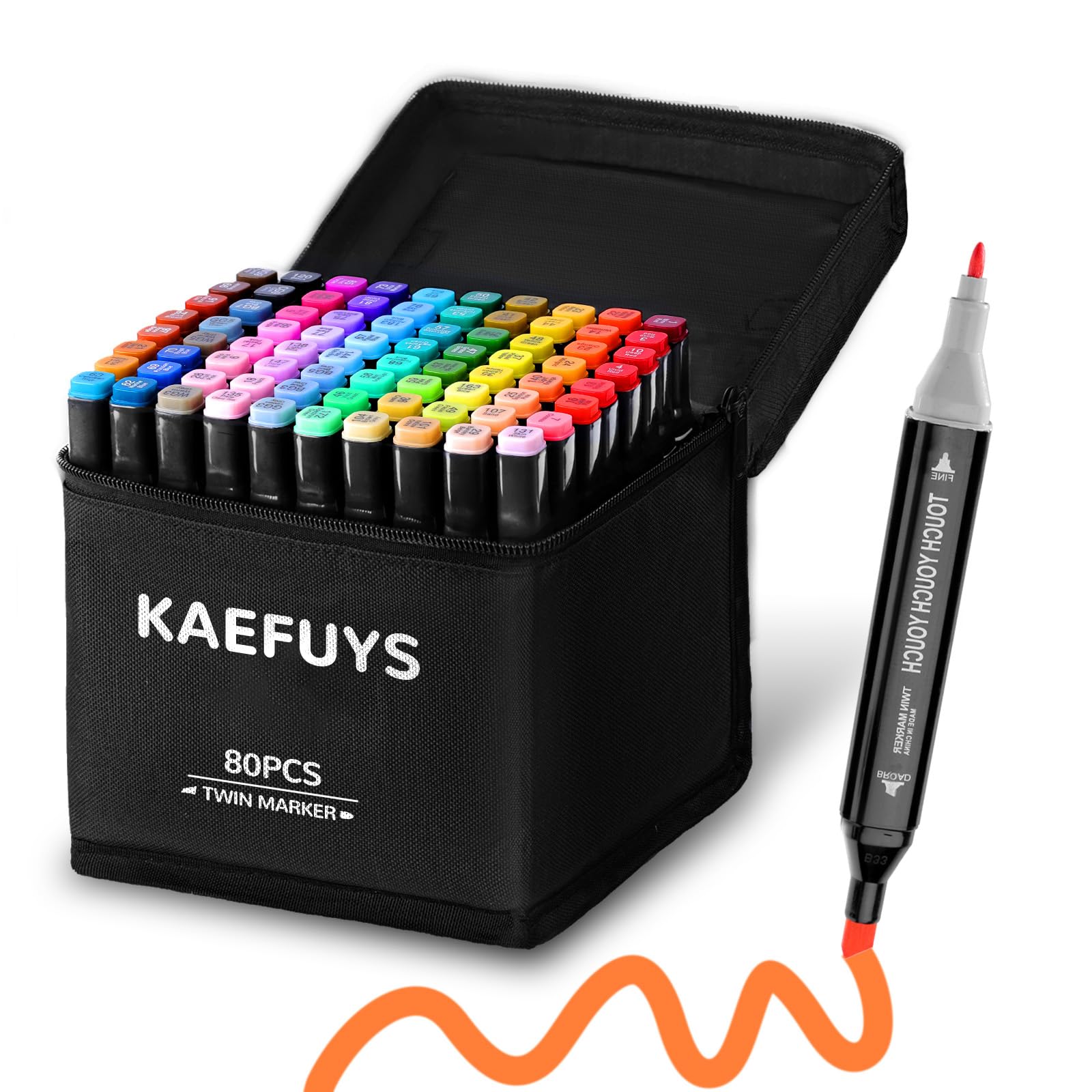 Kaefuys Marcatore 80 Colori Doppia Punta Artistici