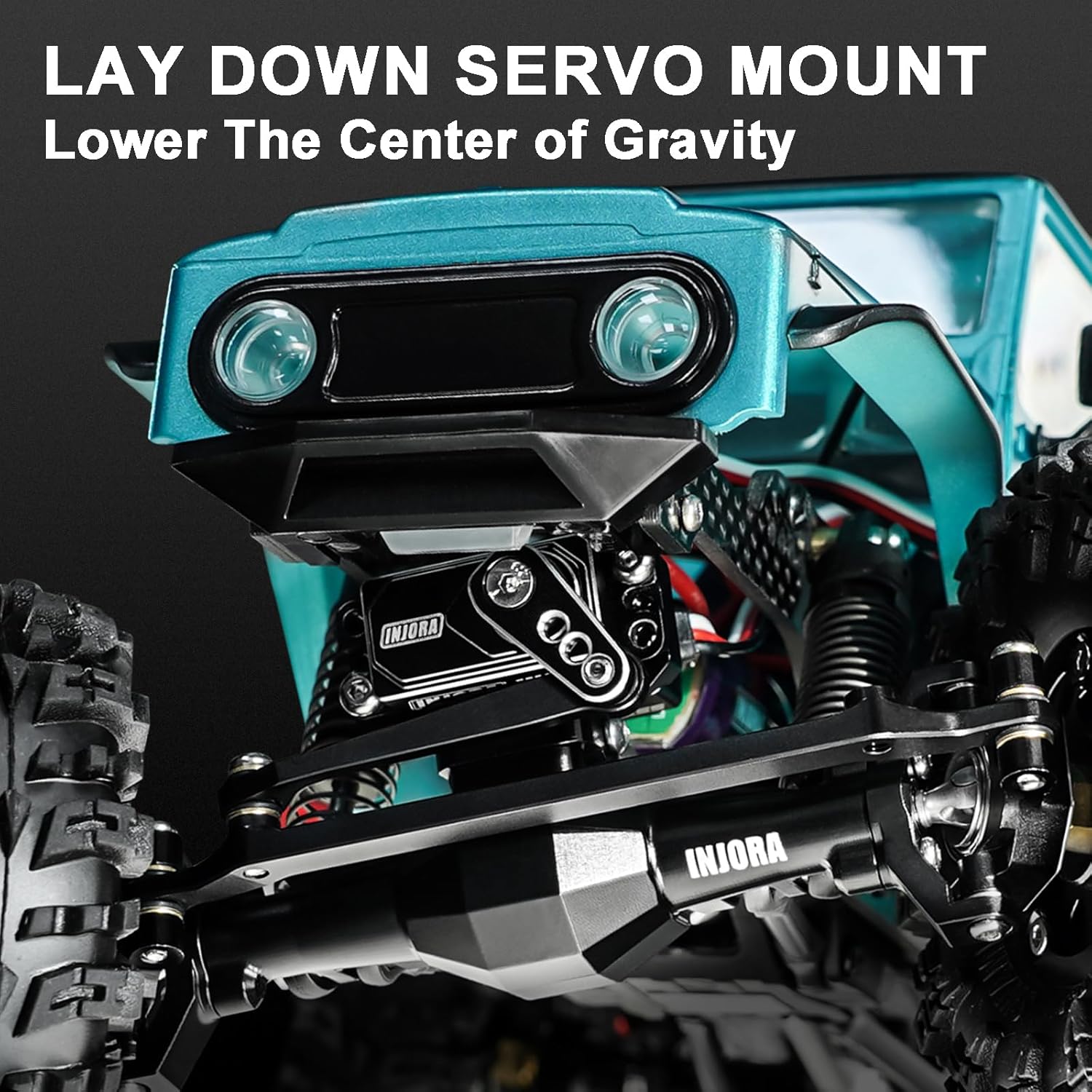 INJORA Assali Diamond +4mm per Upgrade TRX4M 1/18 RC Crawler - immagine 2