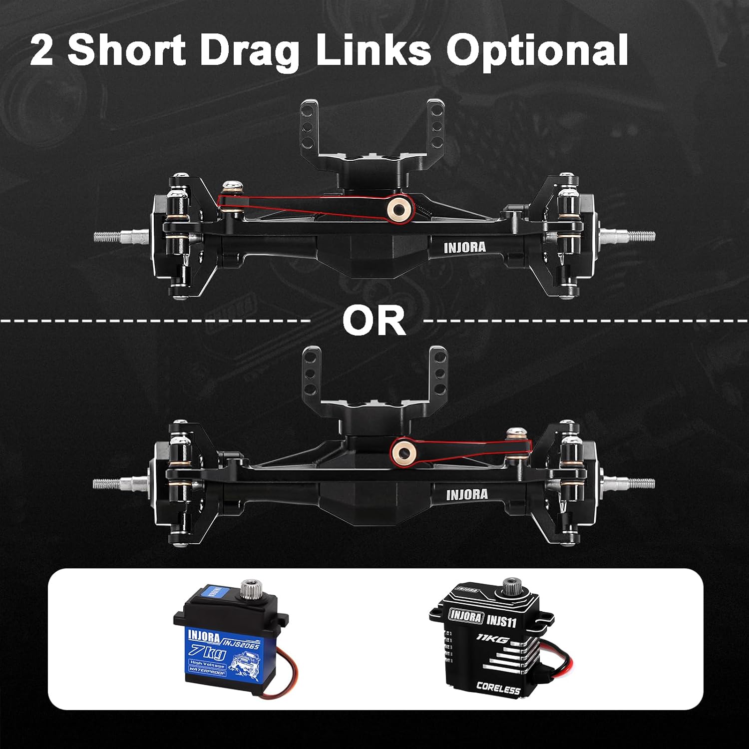 INJORA Assali Diamond +4mm per Upgrade TRX4M 1/18 RC Crawler - immagine 4
