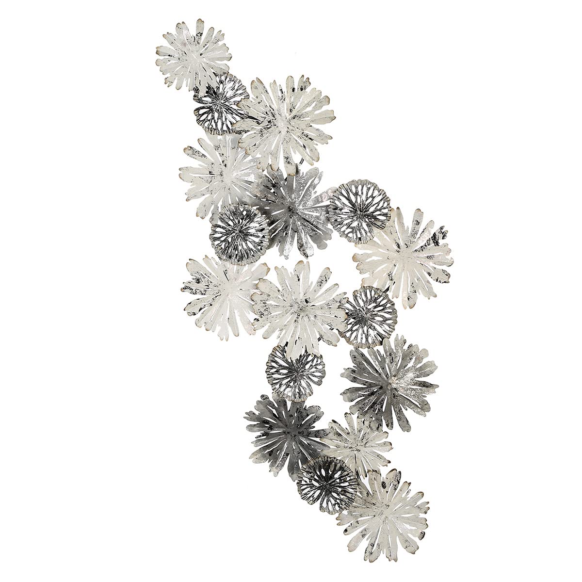 Casablanca Decorazione da parete – Bianco – Bianco/Argento/Grigio 150 x 70 cm