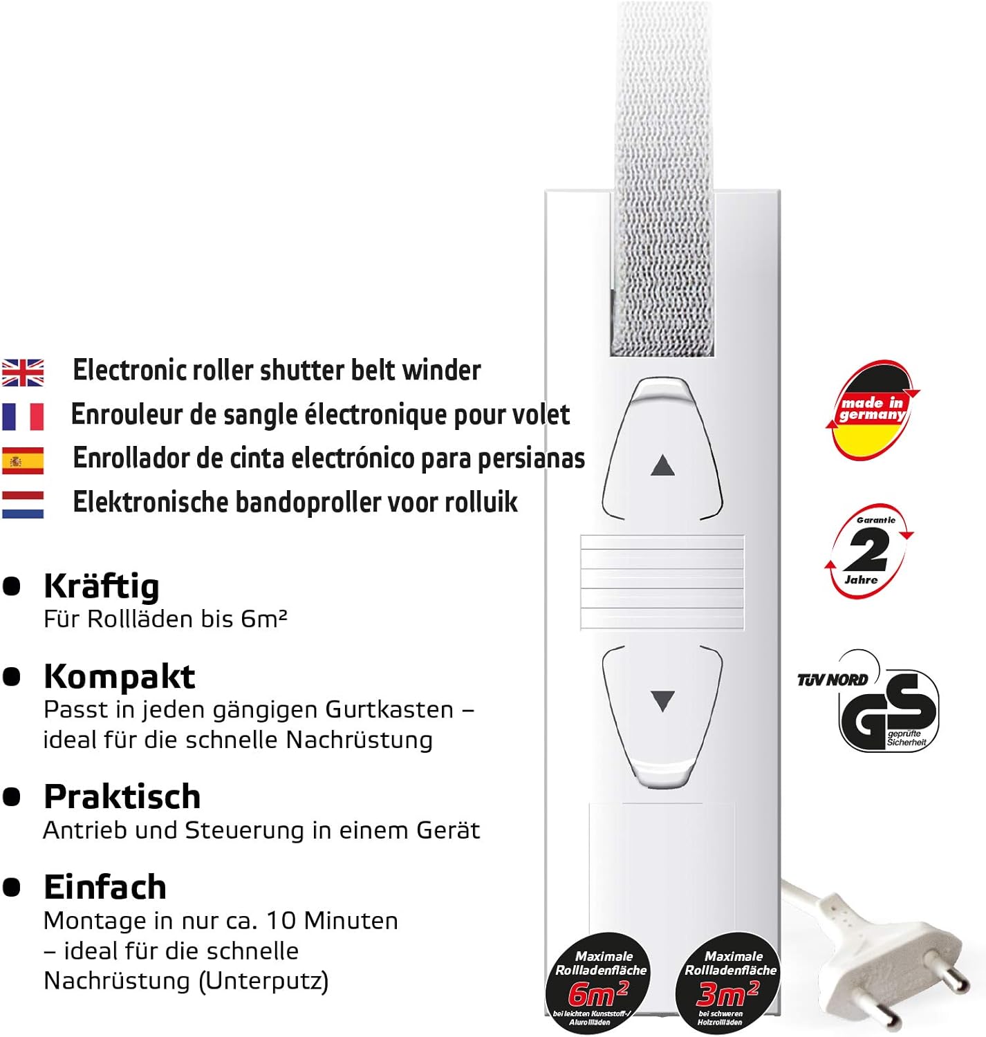 Superrollo GW190 - Avvolgitore Elettrico a Incasso - immagine 3