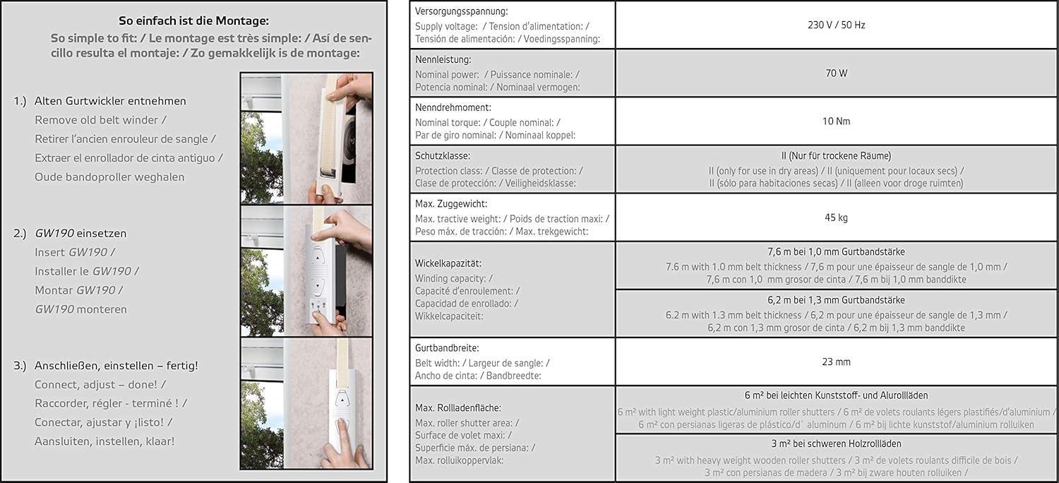 Superrollo GW190 - Avvolgitore Elettrico a Incasso - immagine 4