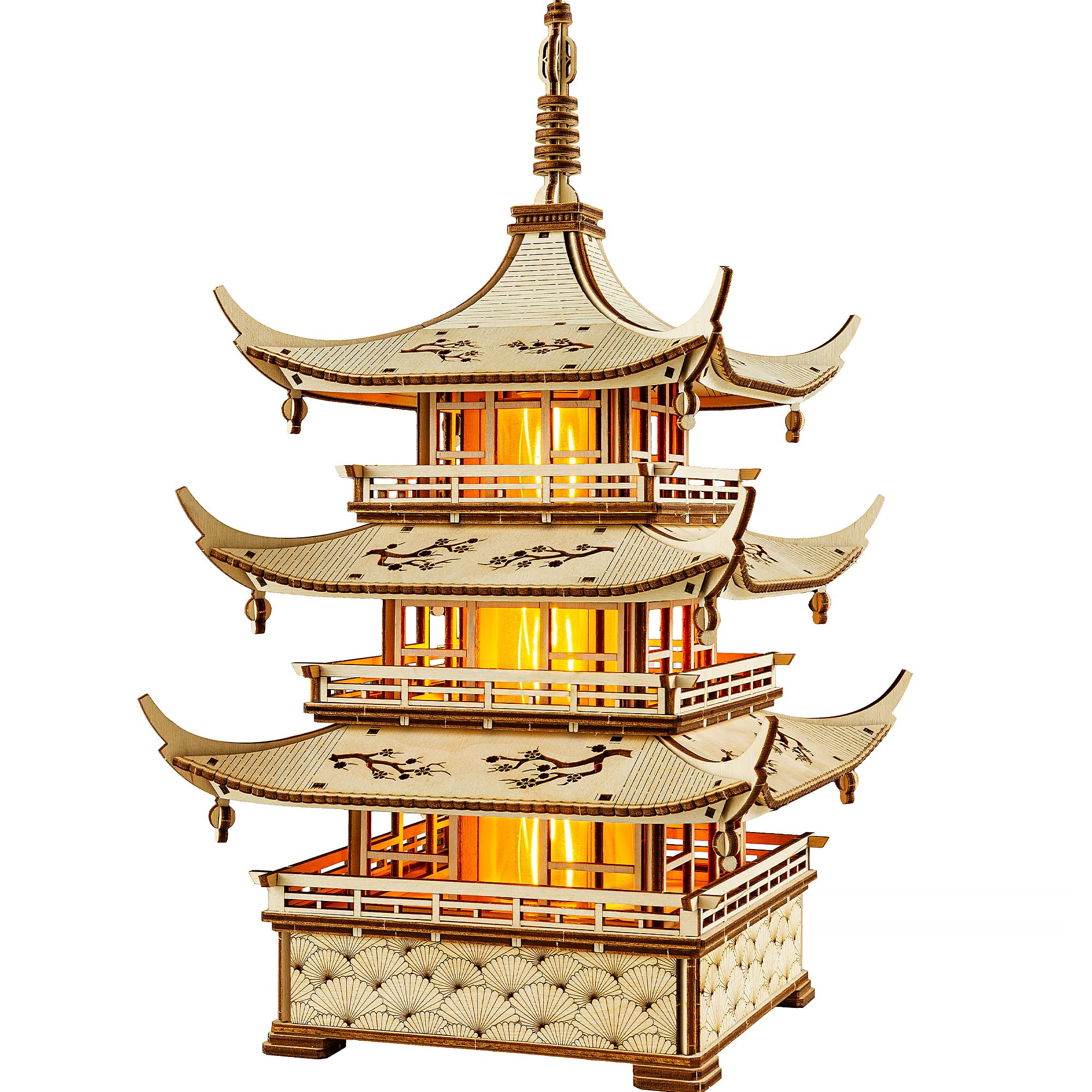 Wood Trick Harmony Tower Pagoda LED - Puzzle 3D Legno