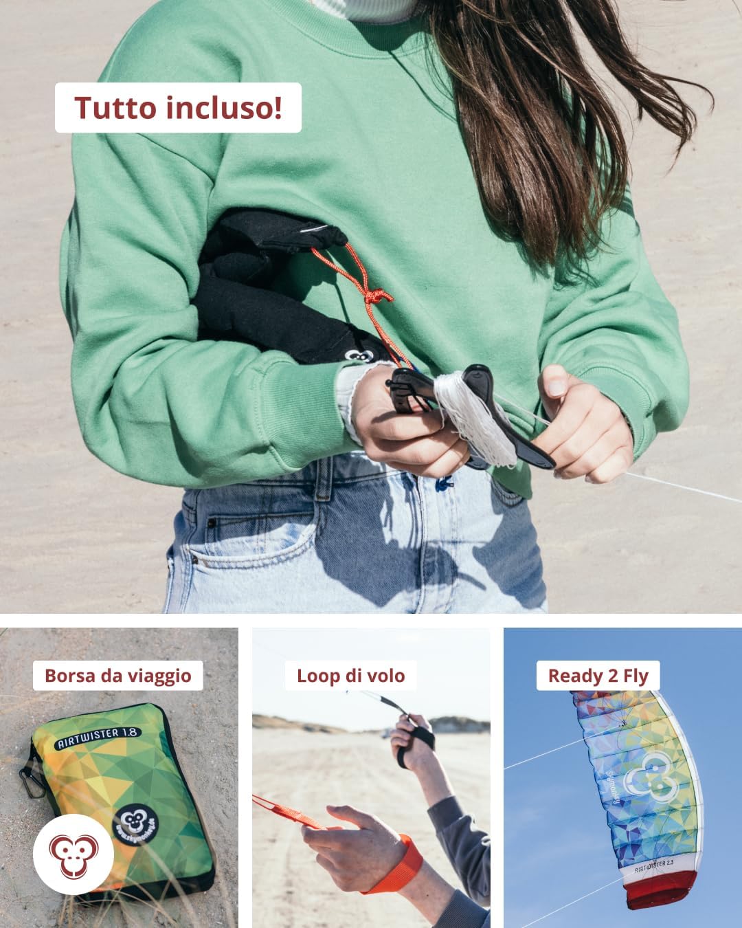 Skymonkey Airtwister Aquilone da Trazione Ready 2 Fly - immagine 5