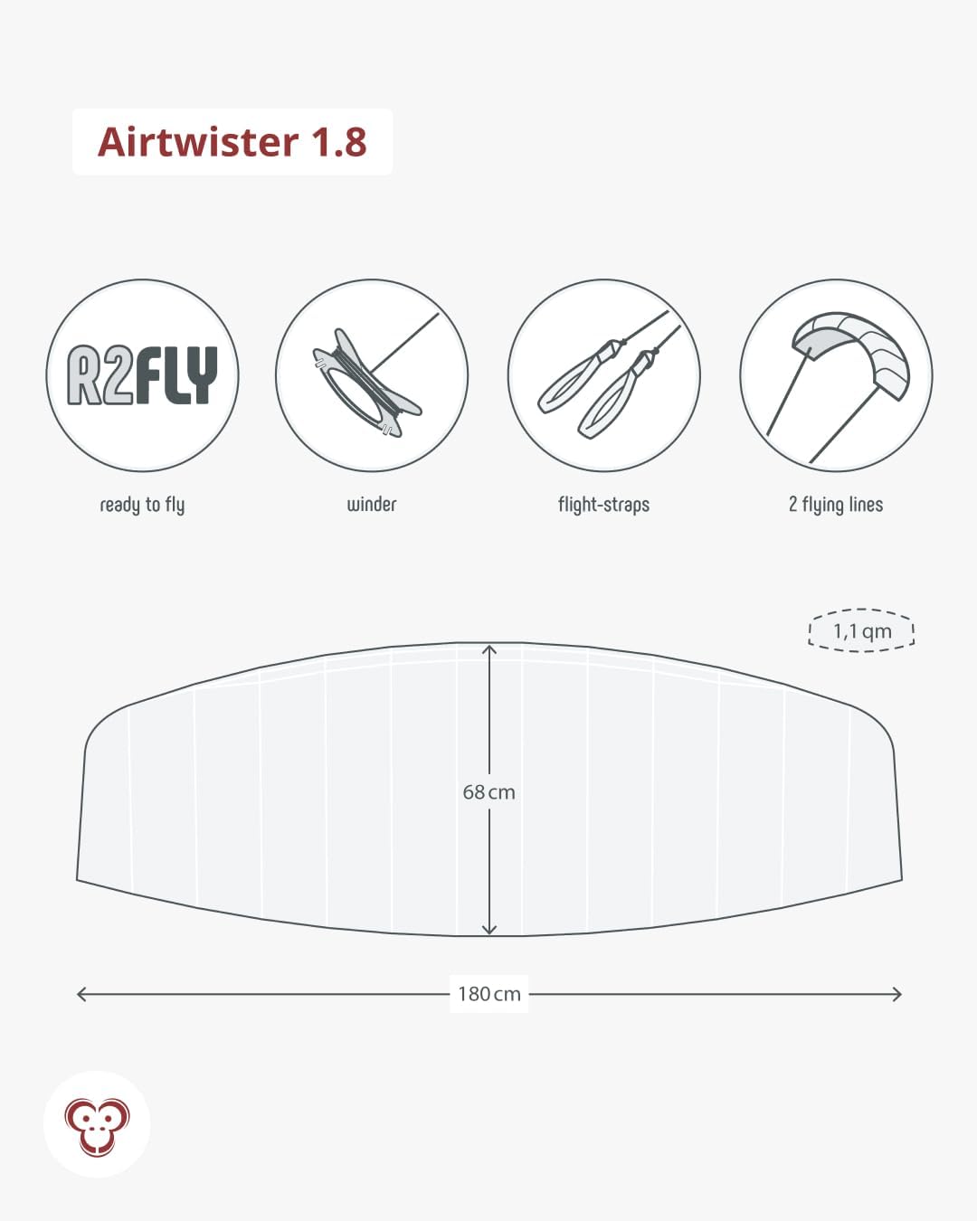 Skymonkey Airtwister Aquilone da Trazione Ready 2 Fly - immagine 7