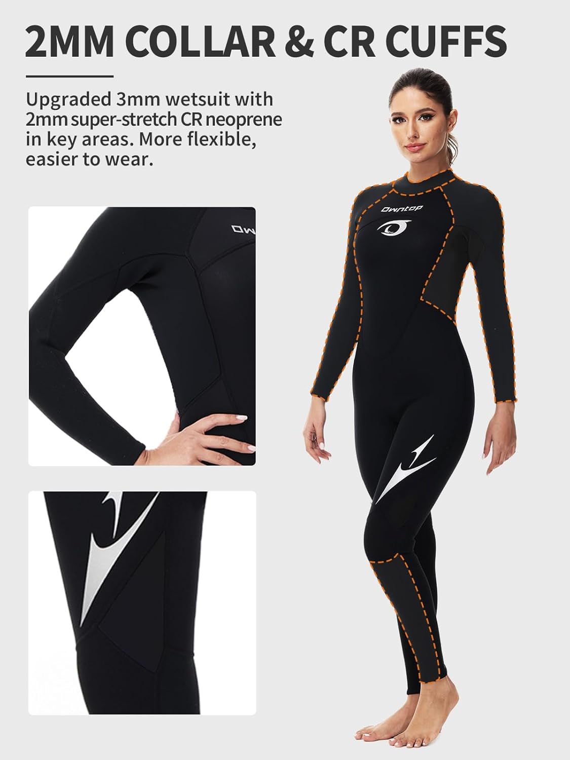 Owntop Muta Donna 3/2mm Intera, Nera S - immagine 5