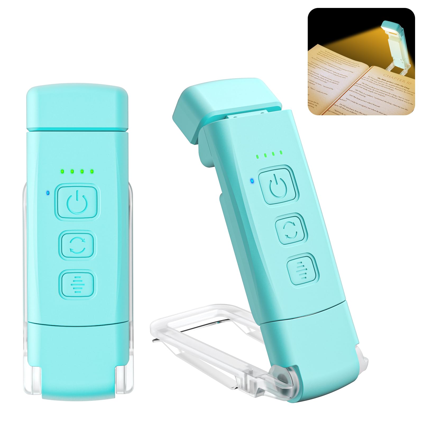 Alyvisun Luce da Lettura con Clip, Autonomia 80h, Blu