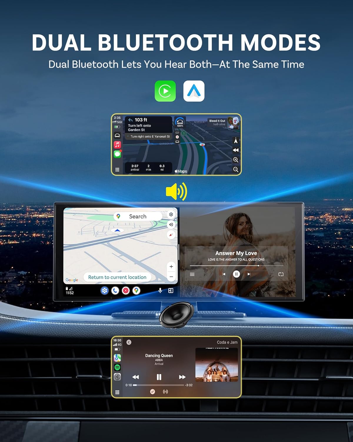 Ottocast Ottoscreen AI - Display Wireless CarPlay 11.4" - immagine 2