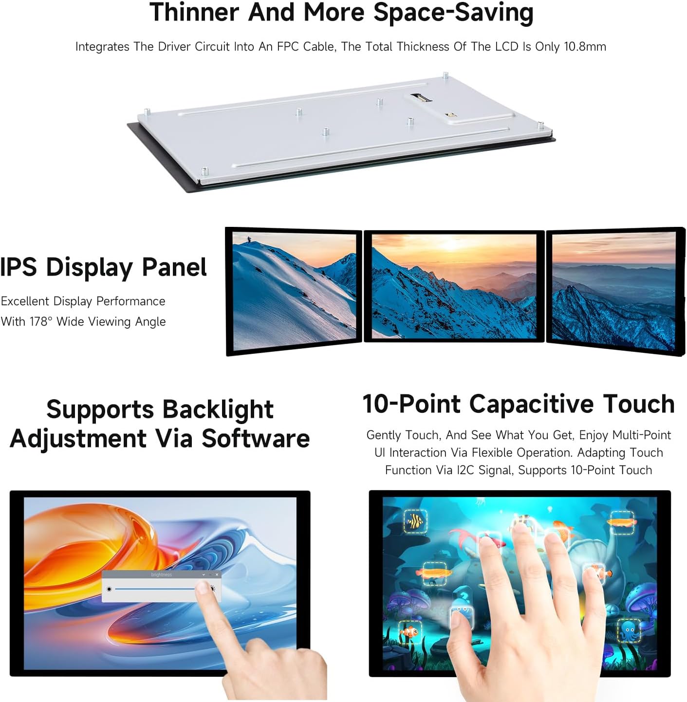 LUCKFOX 10.1" DSI Touch Screen Capacitivo IPS - immagine 5