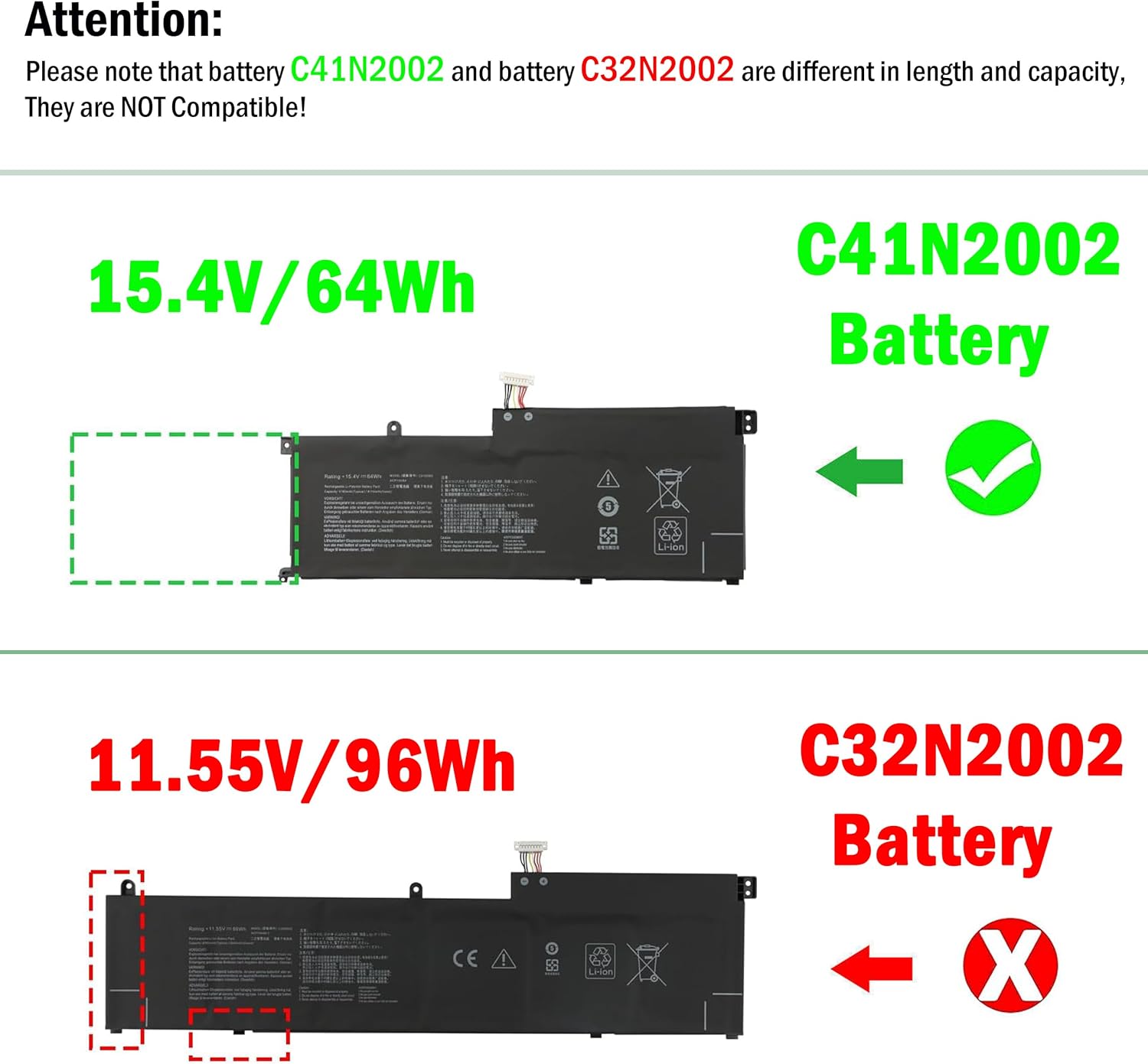 Blesys C41N2002 Batteria per Asus ZenBook Pro 15 - immagine 2