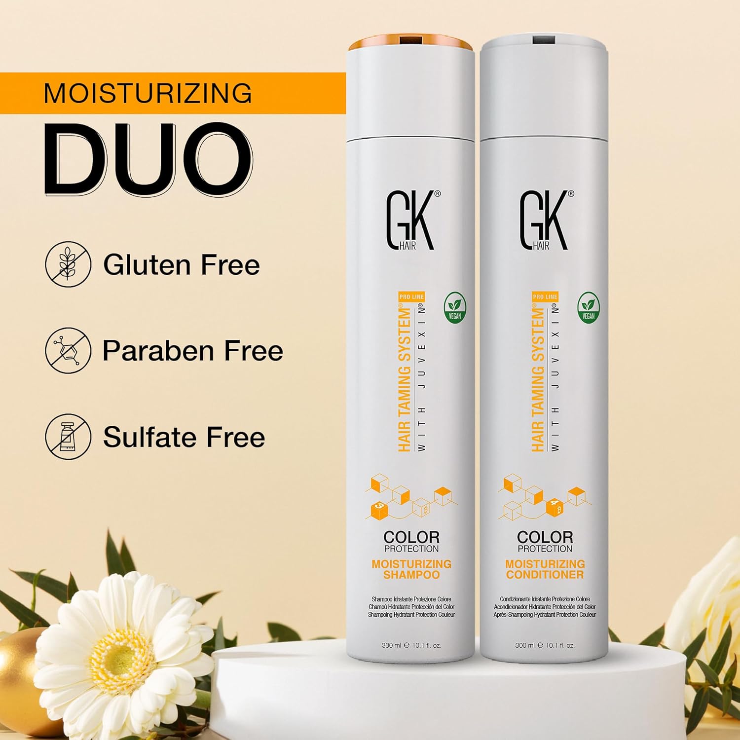 Gk Hair Moisturizing Shampoo e Balsamo Set 300ml - immagine 5
