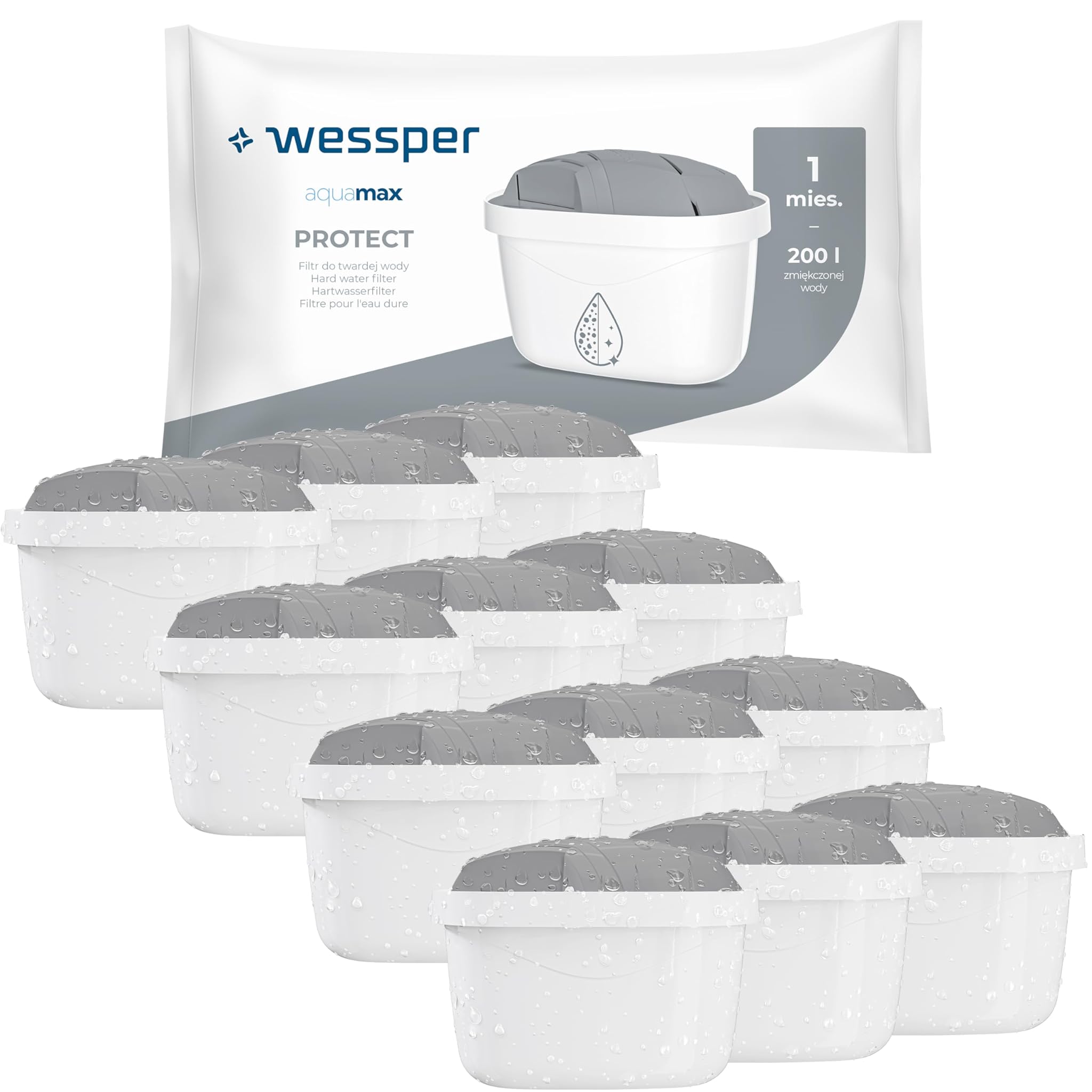Wessper Cartucce Filtranti Acqua Dura (12 Pezzi)