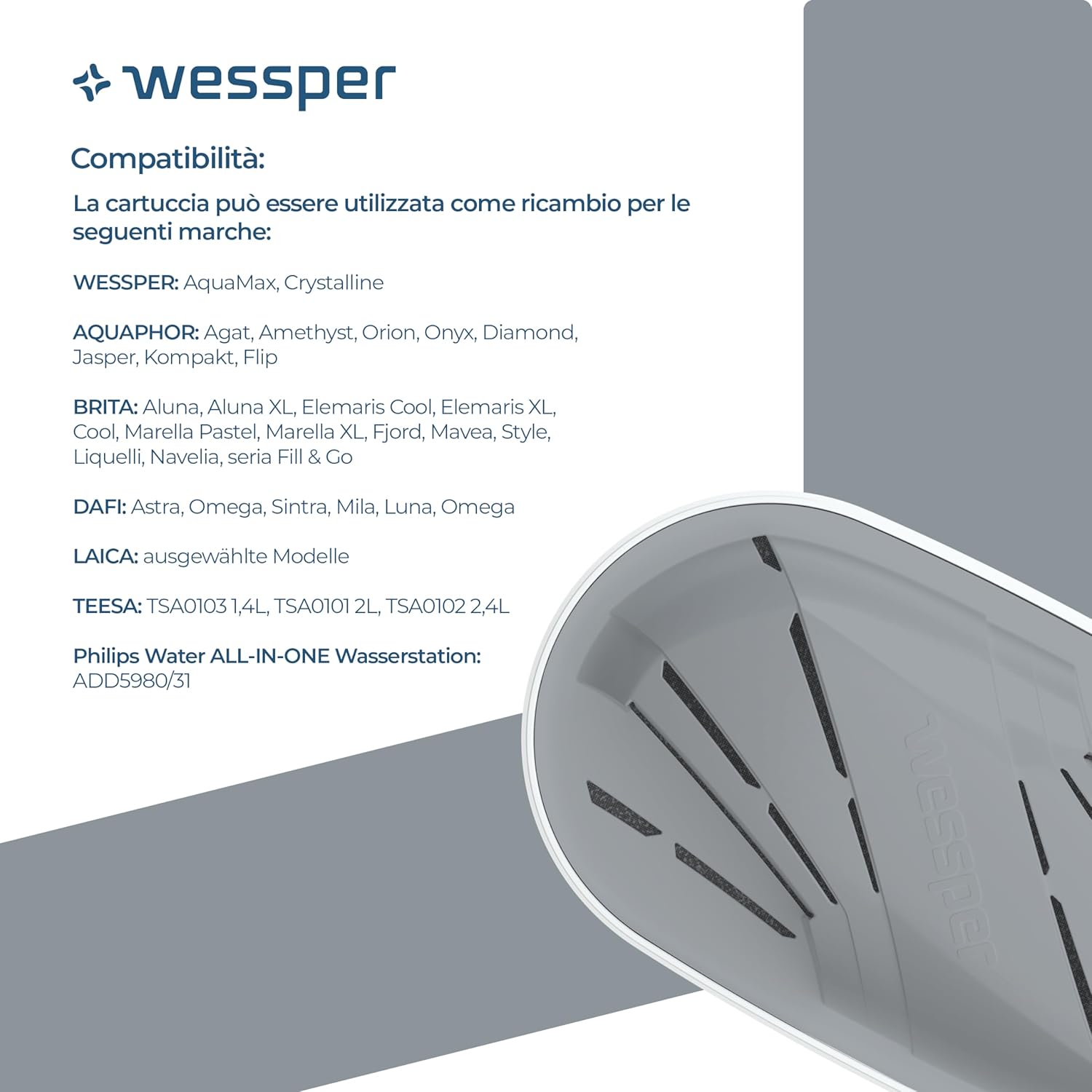 Wessper Cartucce Filtranti Acqua Dura (12 Pezzi) - immagine 5