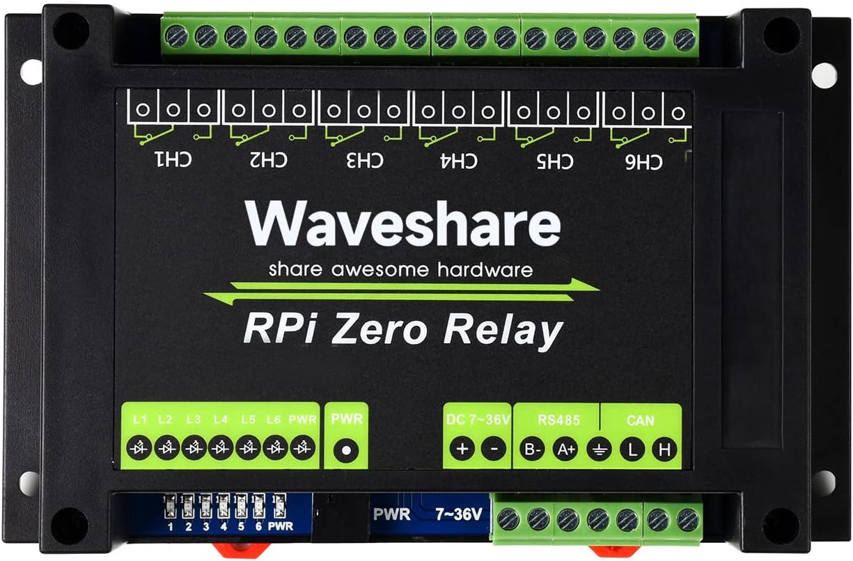Waveshare Modulo Relè Industriale 6 Canali per Raspberry Pi - immagine 2