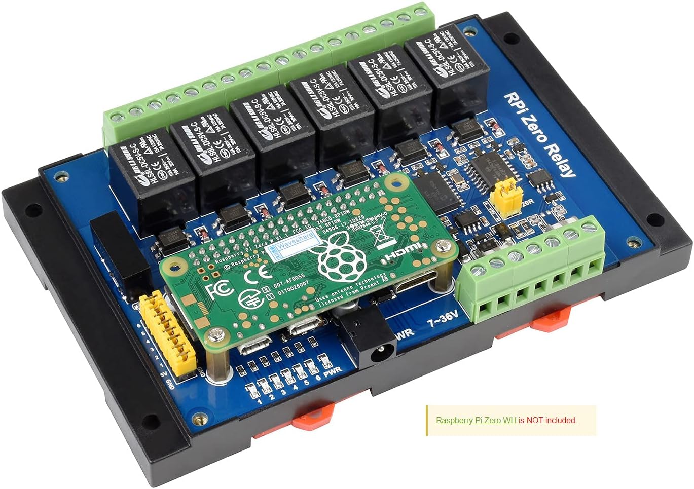 Waveshare Modulo Relè Industriale 6 Canali per Raspberry Pi - immagine 4