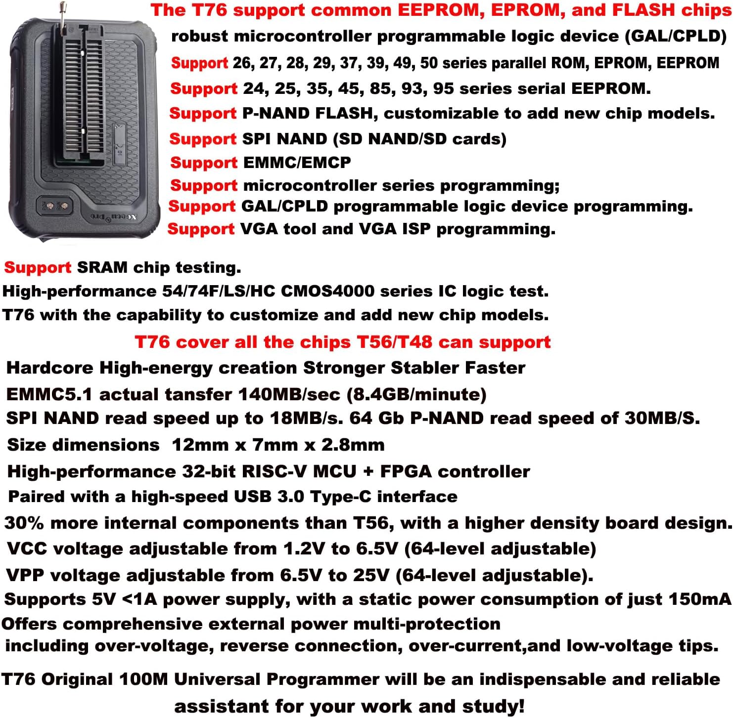 XGecu T56 Programmer con 6 Adattatori - immagine 6