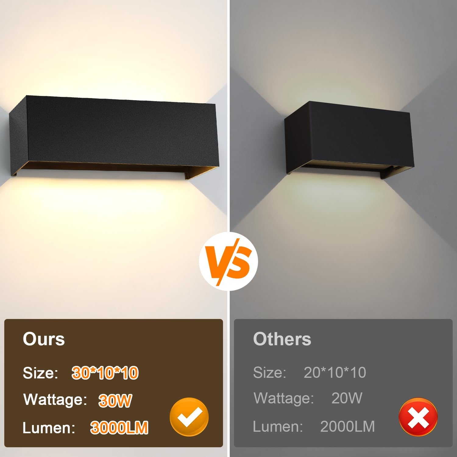 Ledmo Applique da Parete Interni/Esterni 30W 3000K - immagine 4