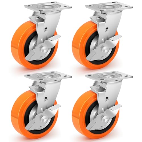 Ruote per Carrello Industriali 150mm Poliuretano con Freno