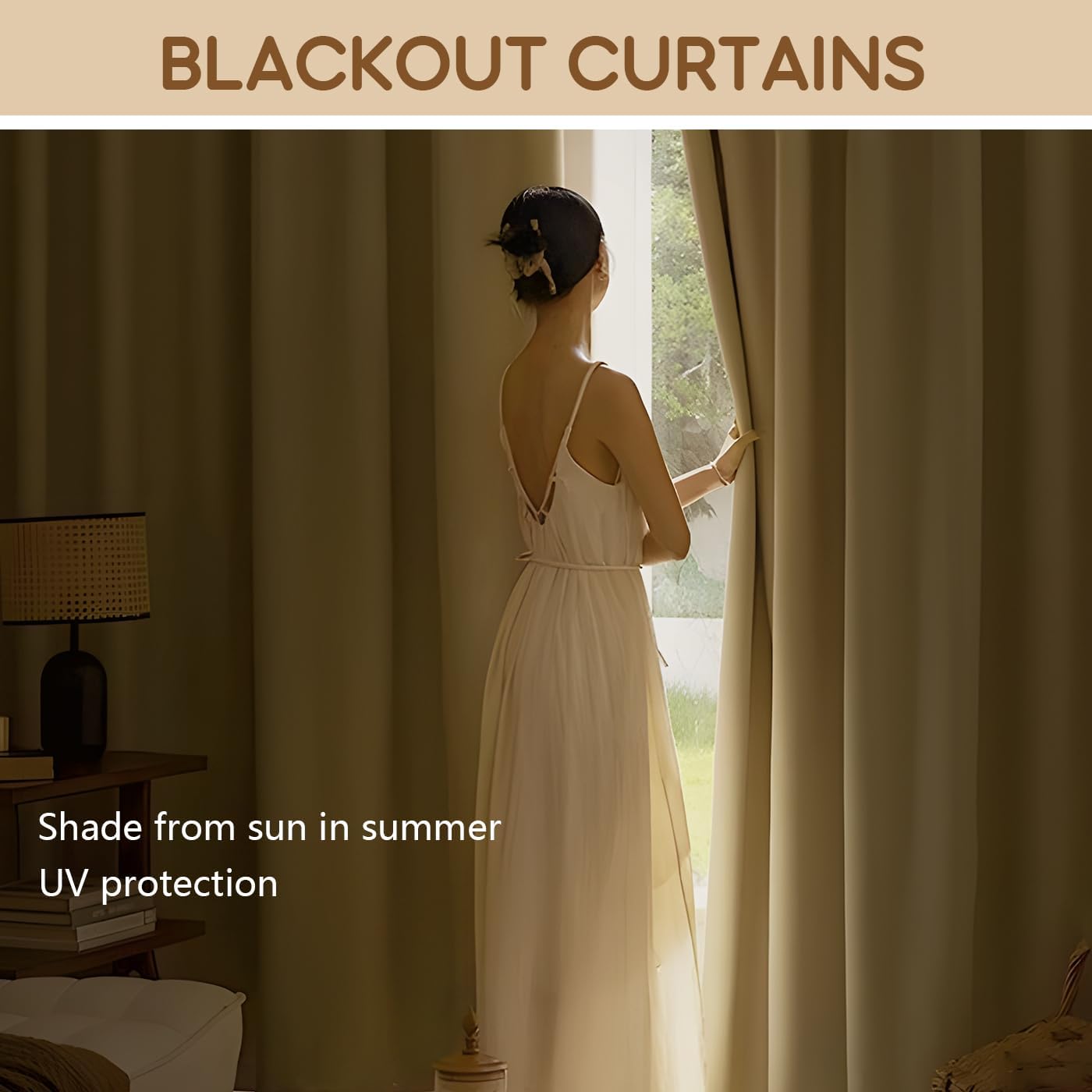 Pitmt Tende da Esterno 2 Pezzi 132x215cm, Beige - immagine 6