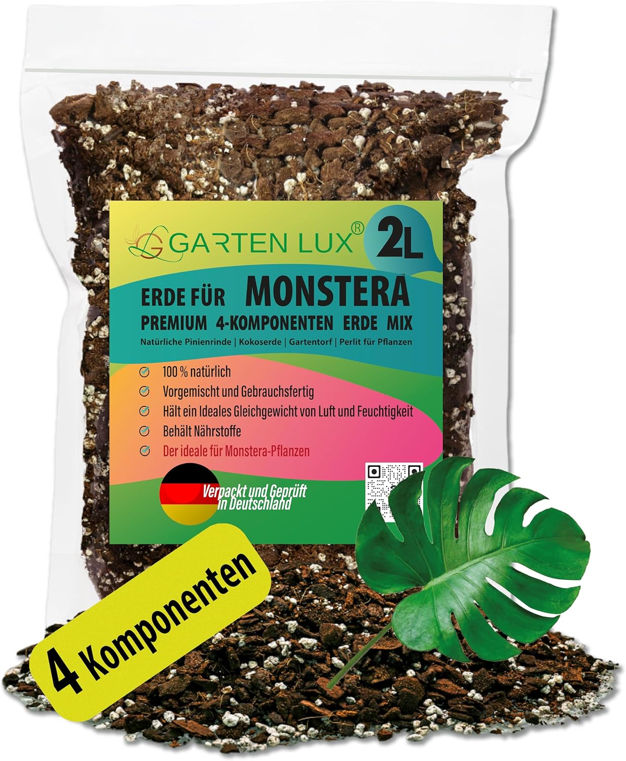 Garten lux Premium Monstera Terreau - 2 Litri - immagine 1
