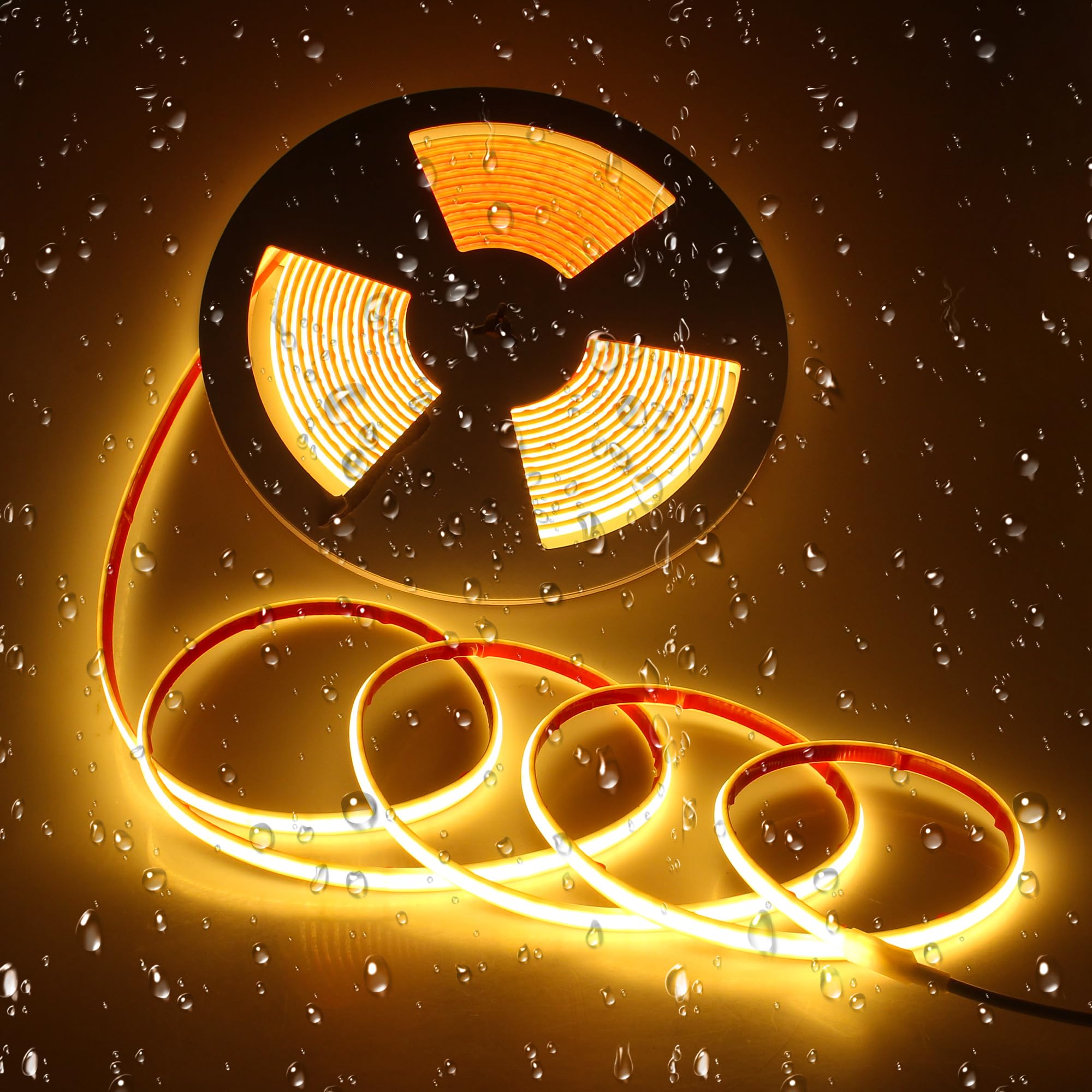 Alitove Striscia LED COB 10m, Bianca Calda 3000K