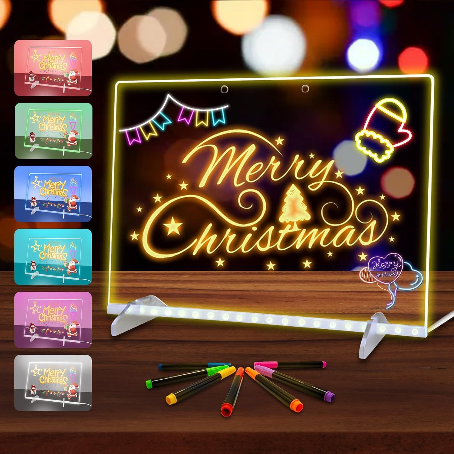 Lavagnetta Acrilico con Luci LED 35x25cm