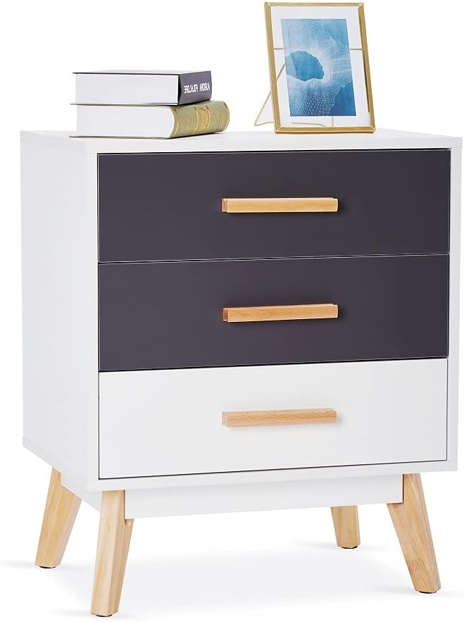 Meerveil Cassettiera Comò 3 Cassetti 55x66x40cm - immagine 1