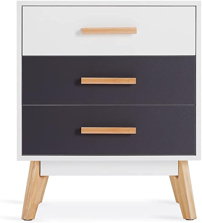 Meerveil Cassettiera Comò 3 Cassetti 55x66x40cm - immagine 5