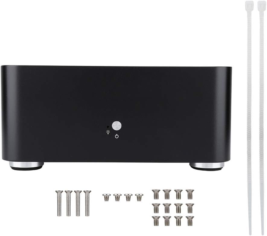 Custodia per Computer Mini ITX in Lega di Alluminio, Nero - immagine 1