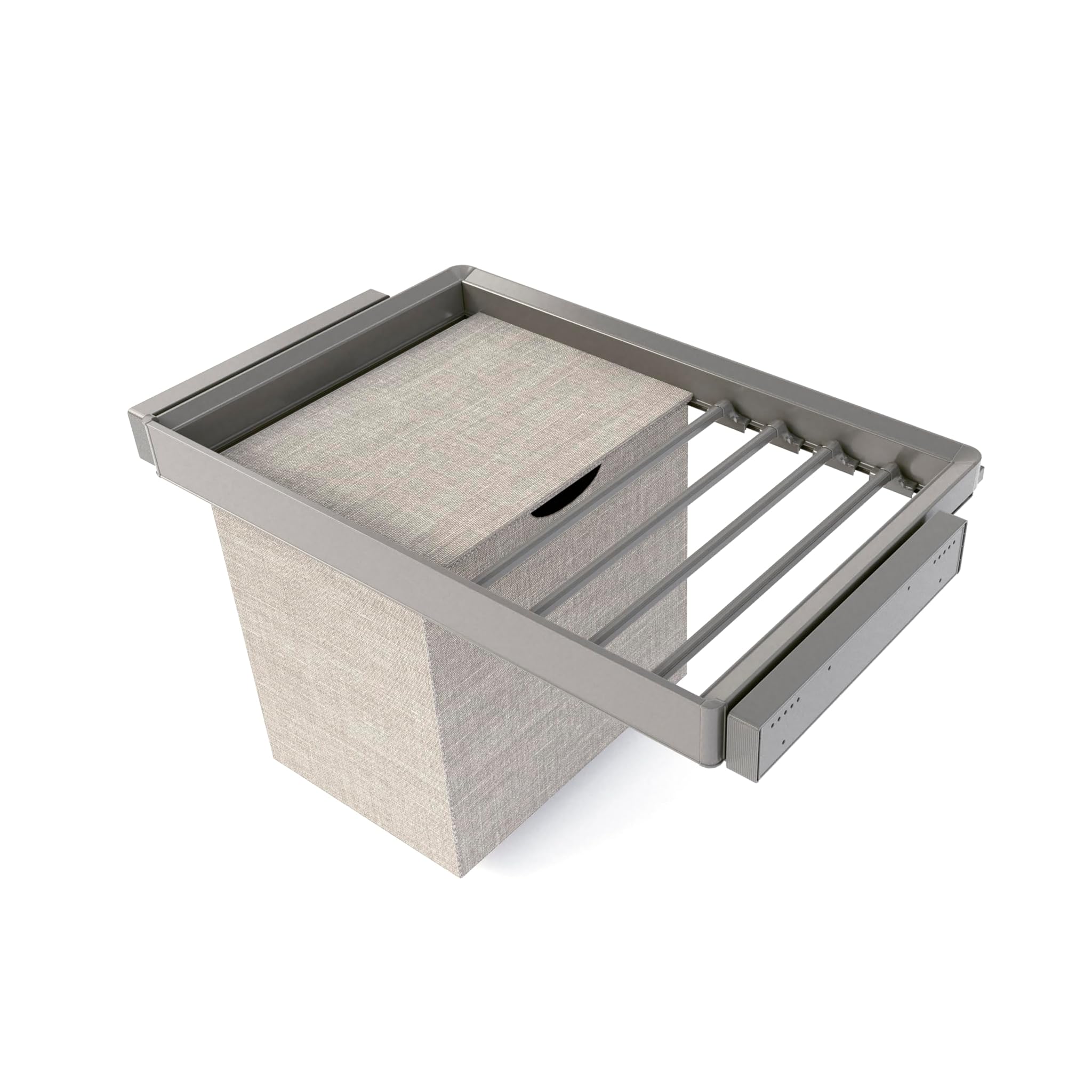 Emuca Kit Portapantaloni 7 Aste Quartz Modulo 80 cm