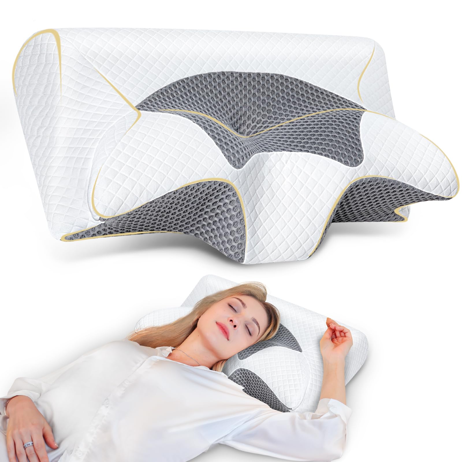 Saheyer Cuscino Cervicale Memory Foam Ortopedico