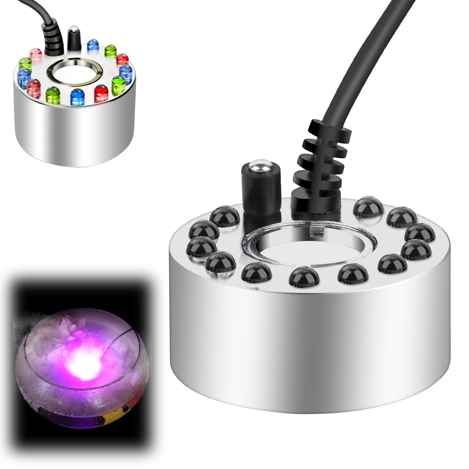 MXTIMWAN Nebulizzatore Ultrasuoni con 12 LED