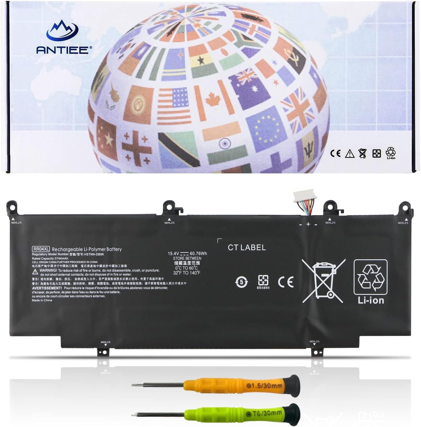 Antiee Batteria RR04XL per HP Spectre X360 13-aw (15.4V)