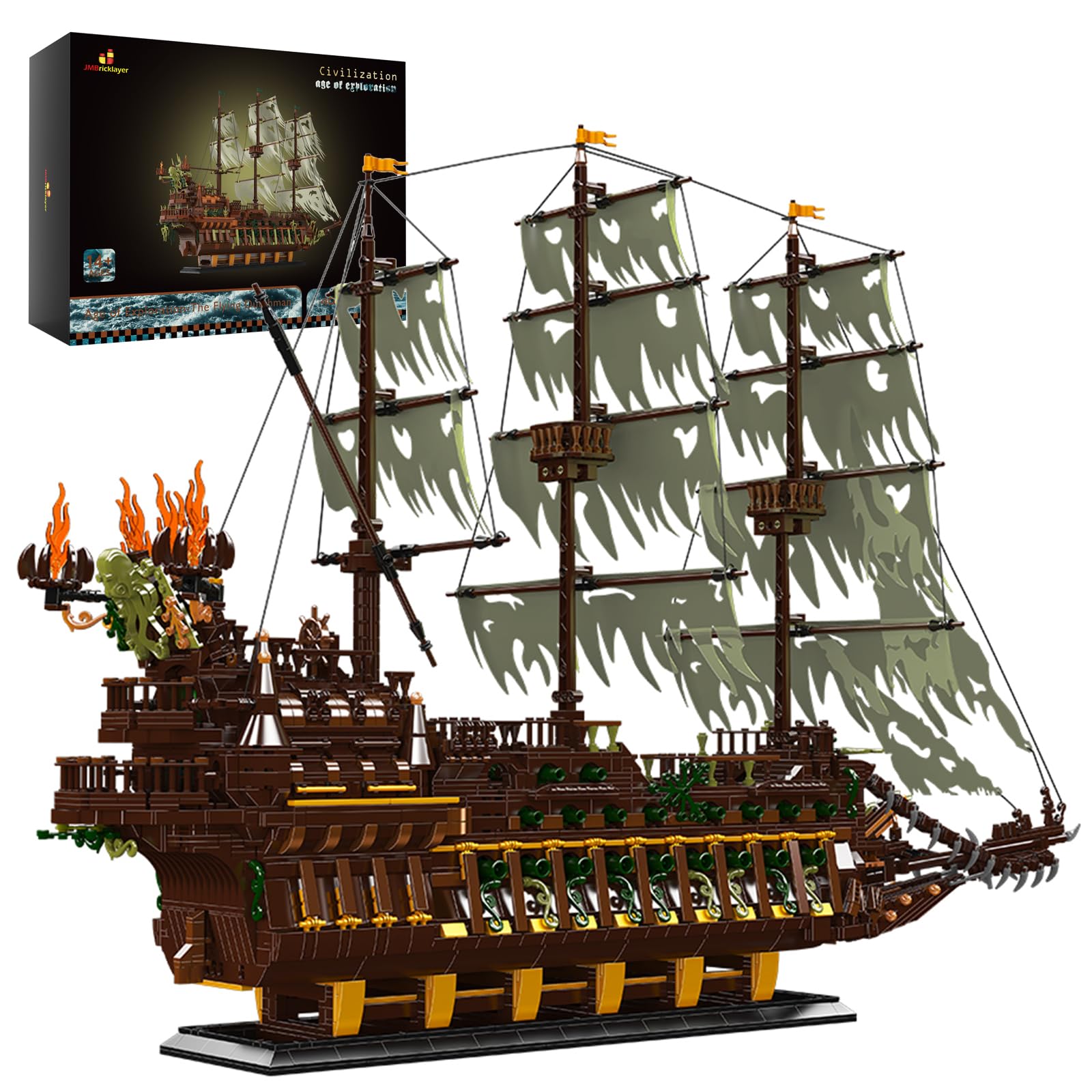 Jmbricklayer Barca Pirata - Set di Blocchi di Costruzione MOC