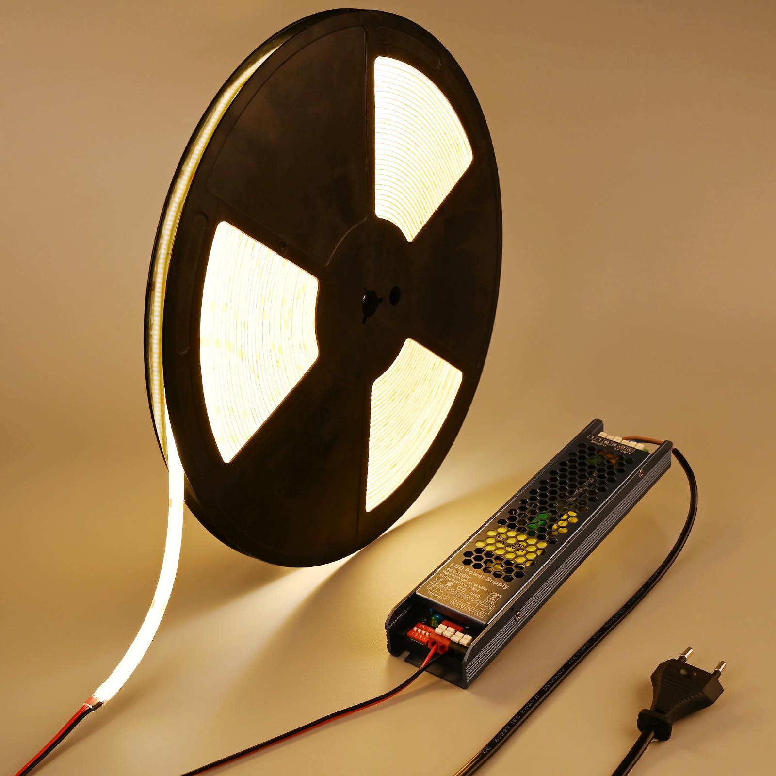 Benlun Striscia LED COB 48V 20 Metri 3000K