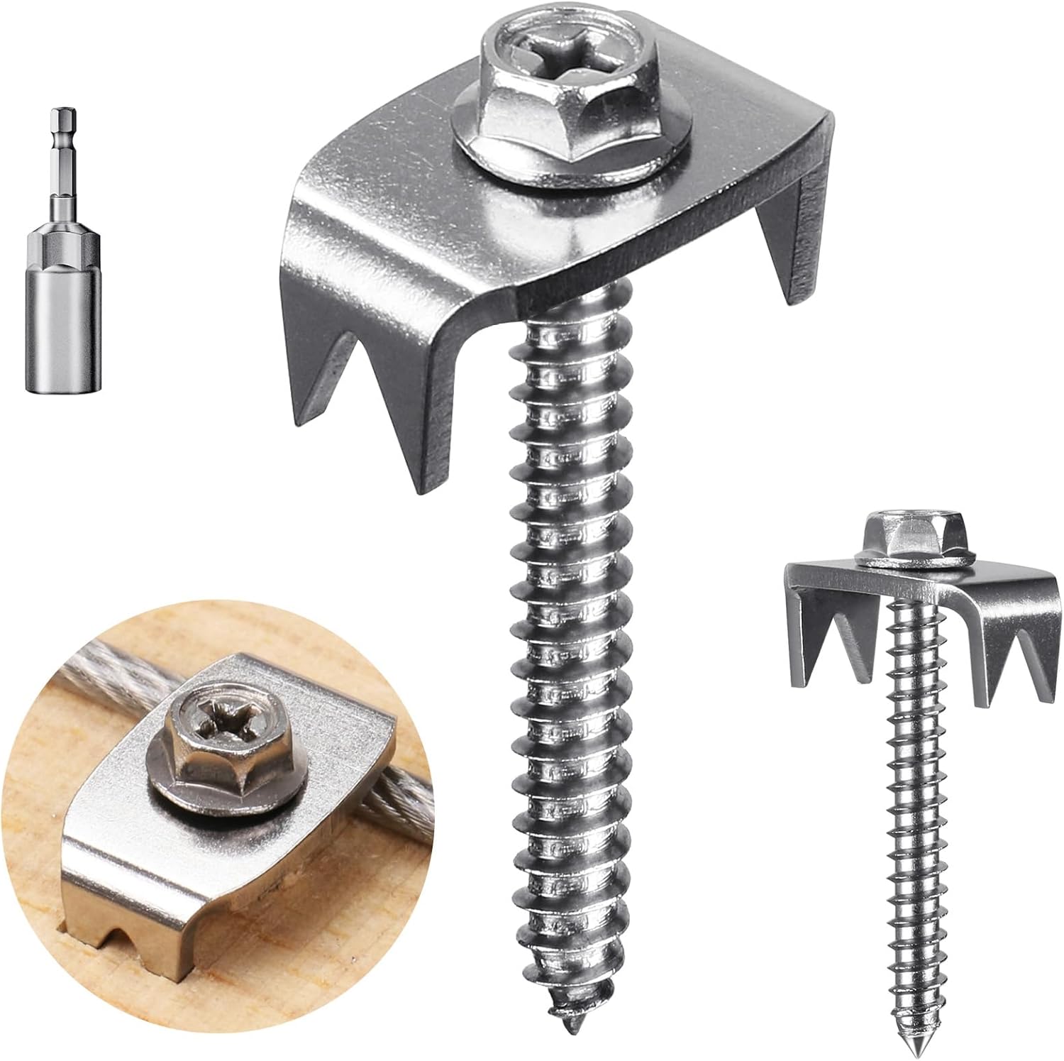 Seleware 200pz Chiodi Recinzione Acciaio Inox