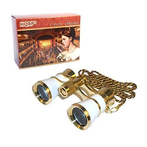 Hqrp Binocolo da Teatro 3x25 Oro/Bianco Perla