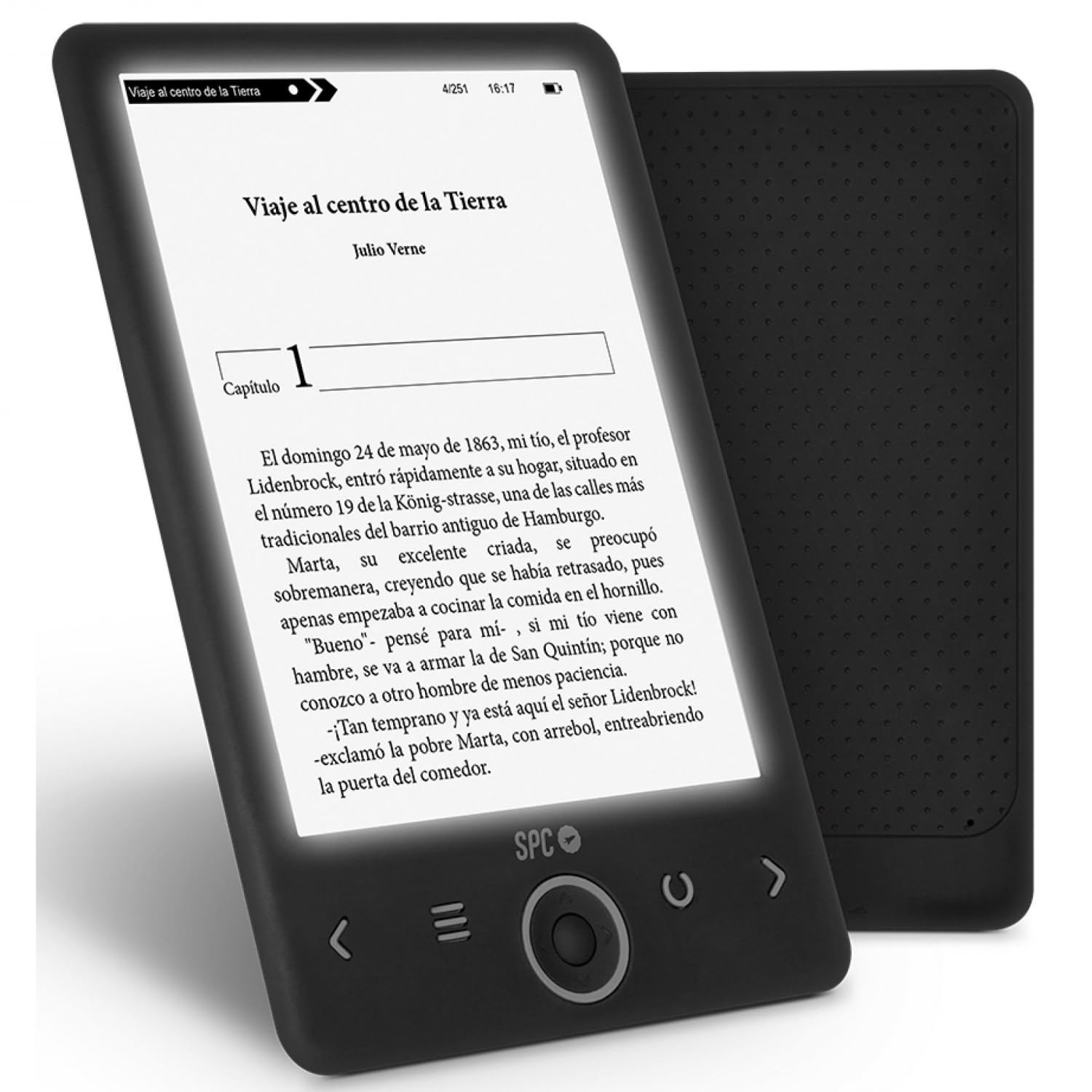 Spc Dickens Light 2 - E-book Reader Retroilluminato, Nero