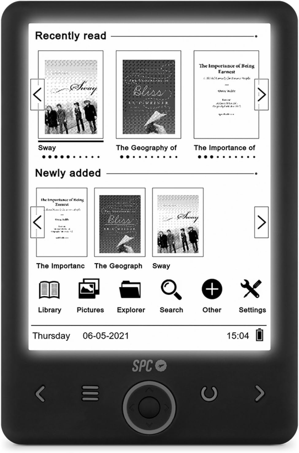 Spc Dickens Light 2 - E-book Reader Retroilluminato, Nero - immagine 4