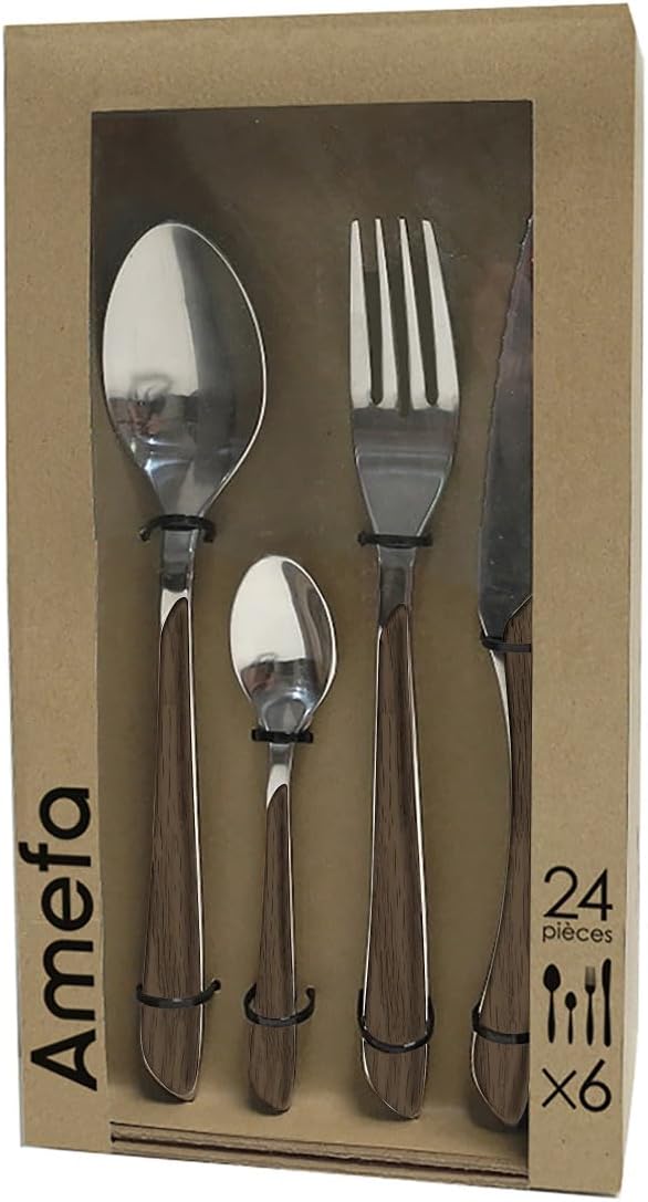Amefa Eclat Nature - Set Posate 24 Pezzi Acciaio Inox - immagine 4