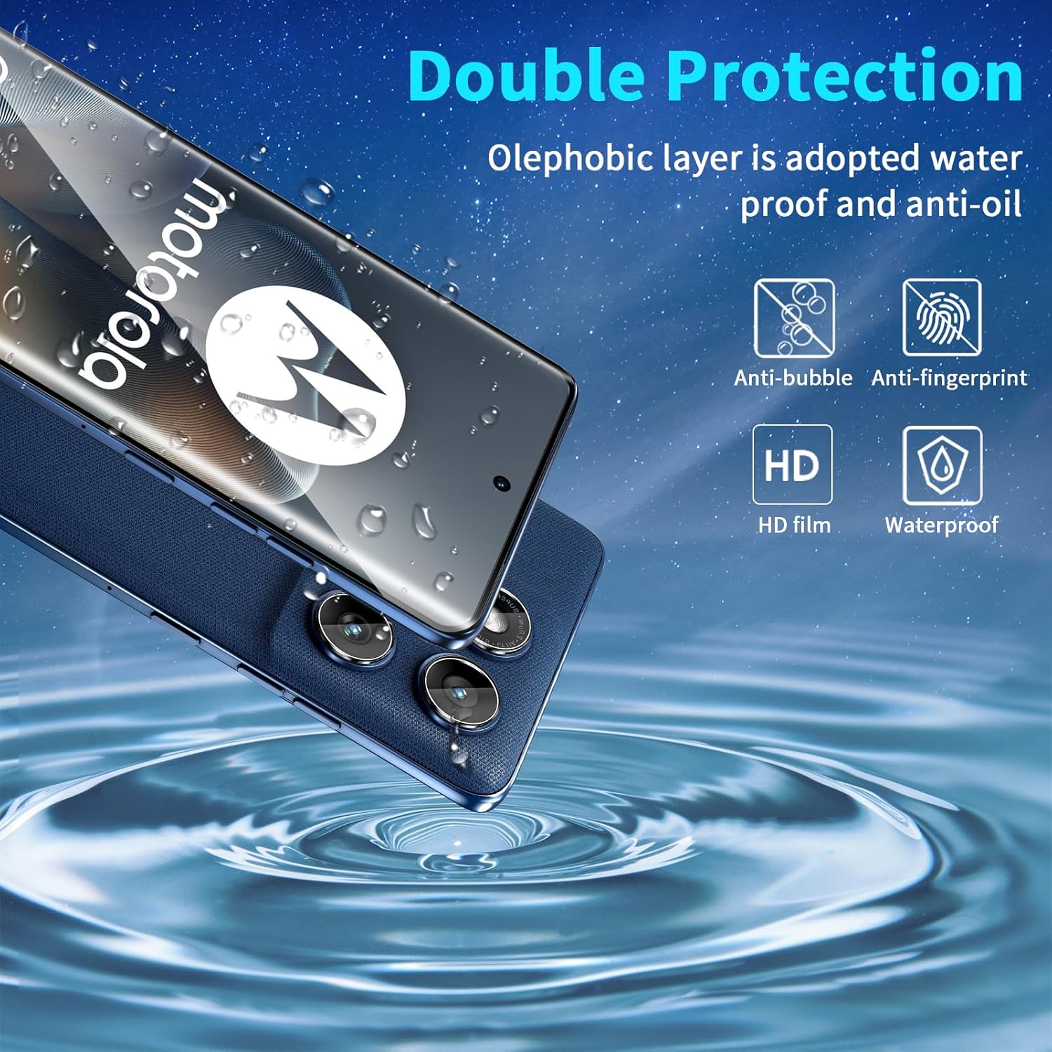 Lutree Vetro Temperato per Motorola Moto Edge 60 - immagine 3