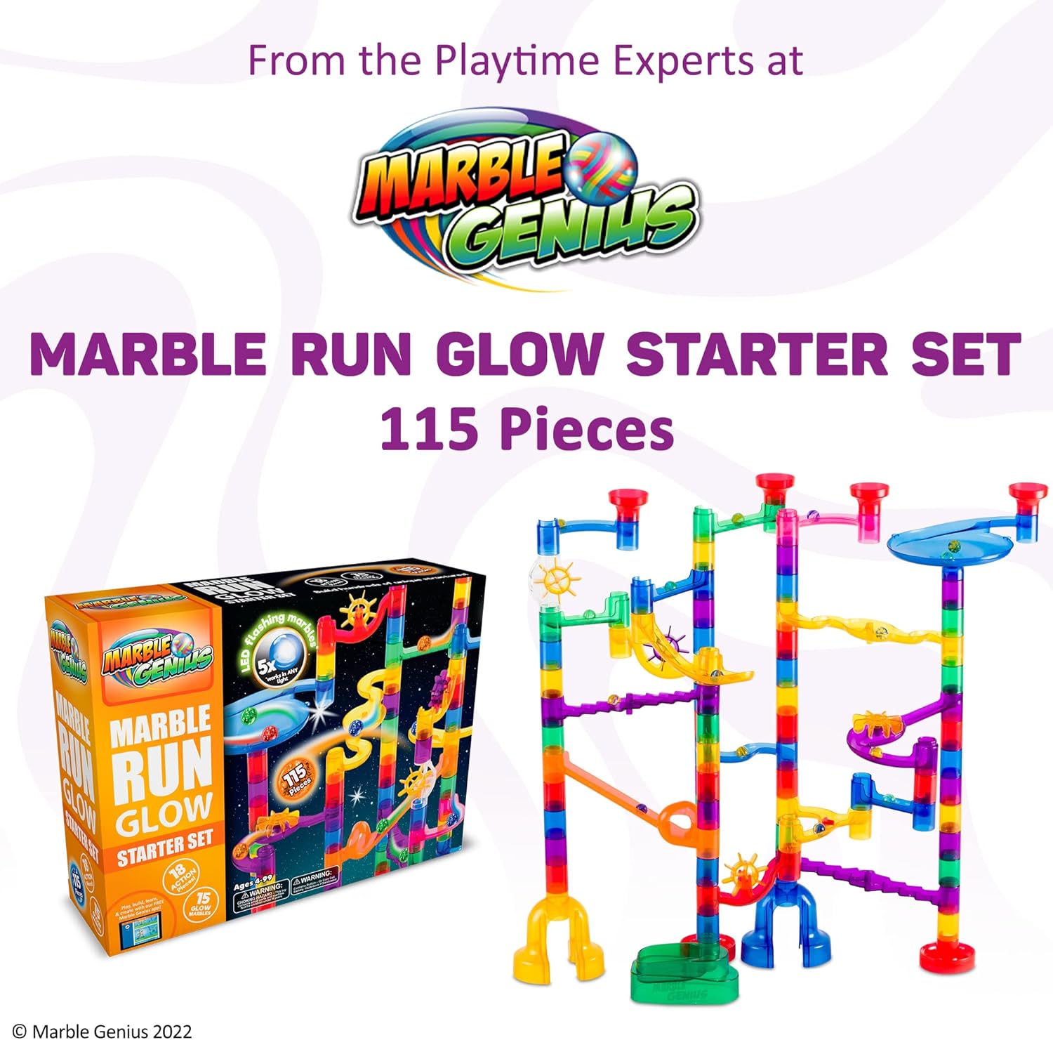 Marble Genius Marble Glow Run Set 115 pezzi - immagine 2