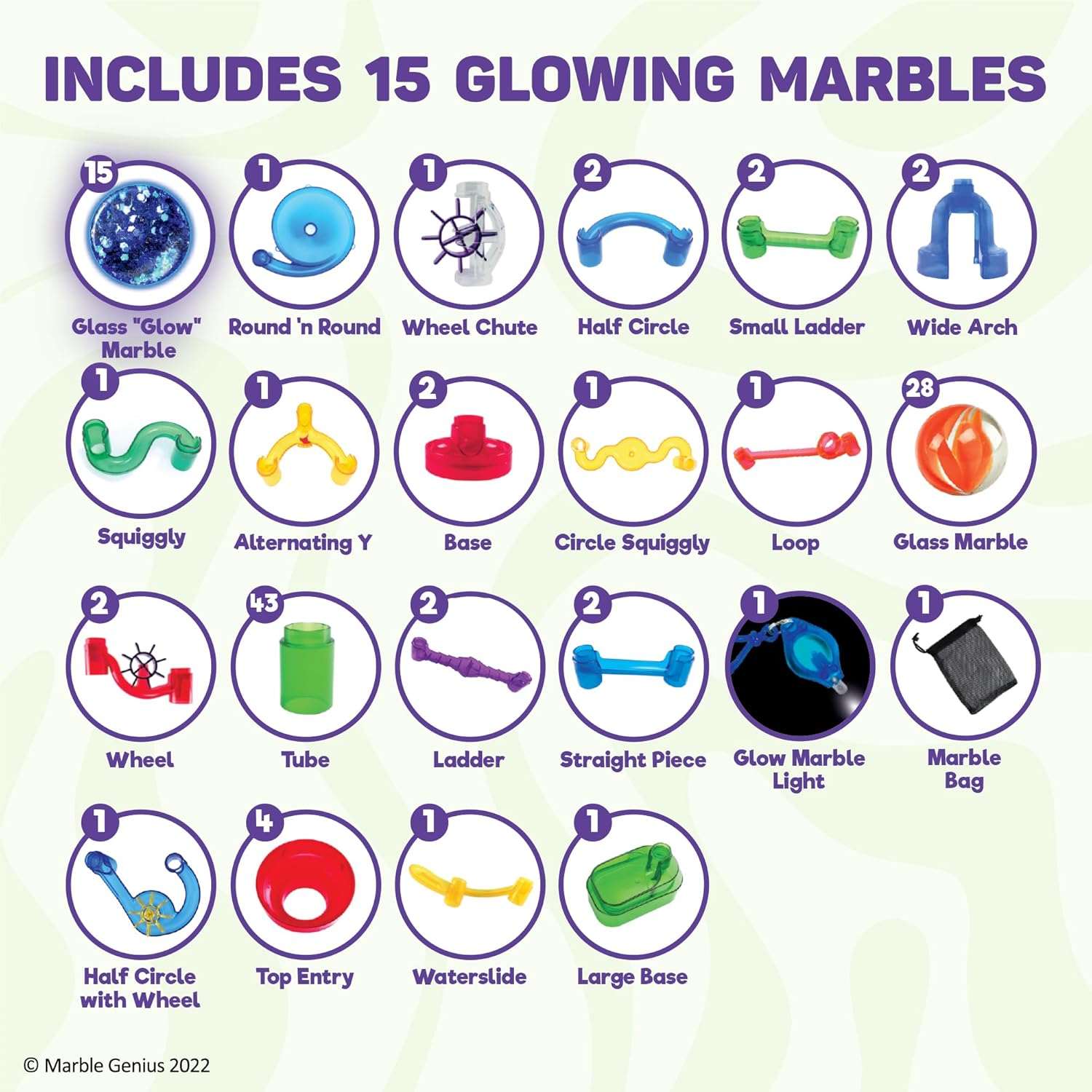 Marble Genius Marble Glow Run Set 115 pezzi - immagine 5